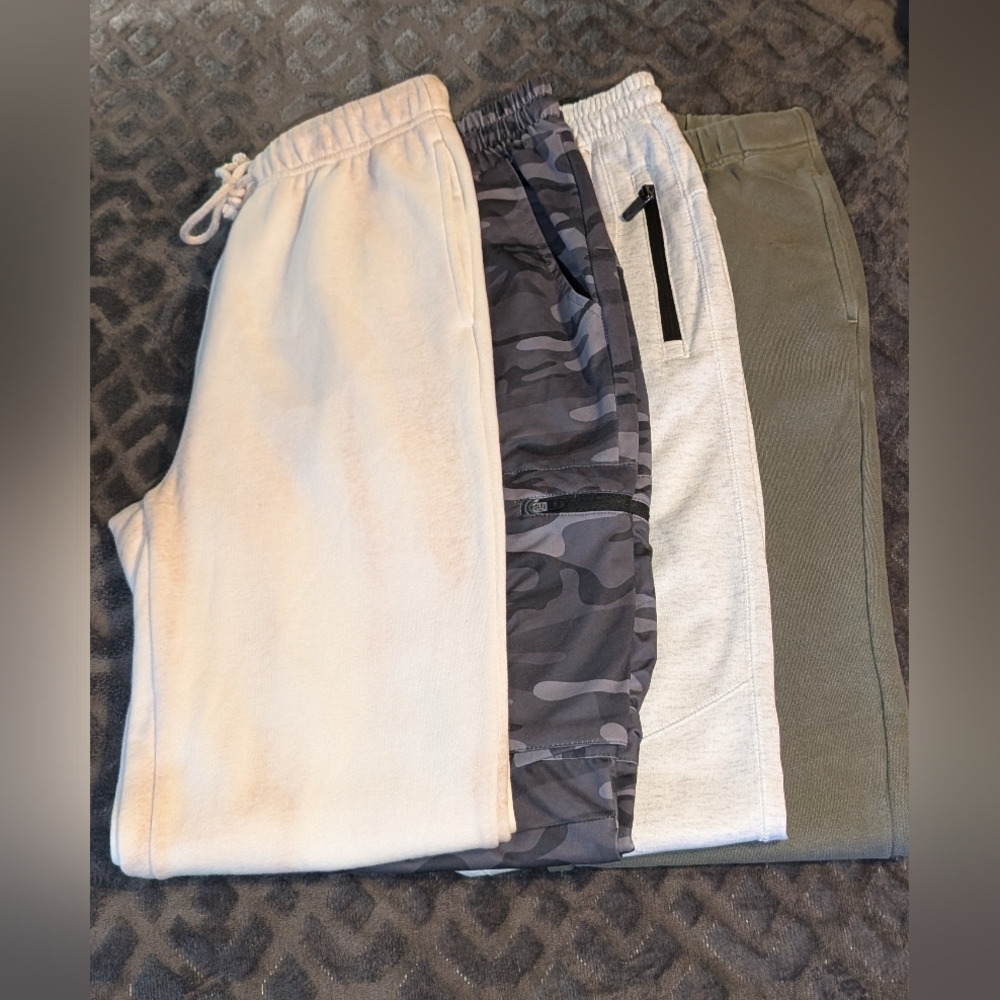 BIG Joggers Sweatpants Men's Bundle 5 Pair Ecko Unltd Bleached Tech Joggers
